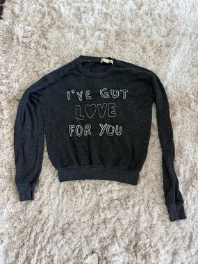 Spiritual Gangster Dark Gray Pullover with Gold Script Label